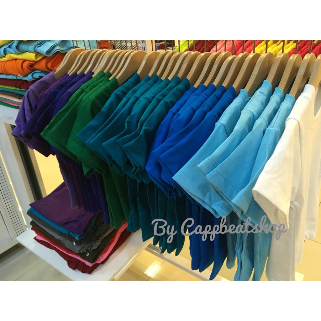 ภาพหน้าปกสินค้าเสื้อยืดเปล่าสีพื้นผ้า cotton 100% จากร้าน meijitaraka บน Shopee