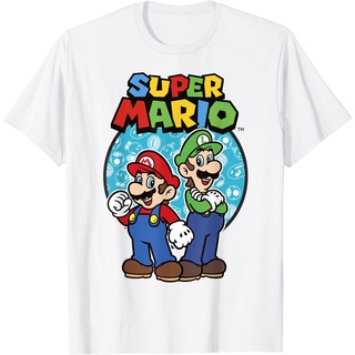 เสื้อยืดโอเวอร์ไซส์เสื้อยืด พิมพ์ลาย Super Mario Luigi &amp; Mario Brothers สําหรับผู้ใหญ่S-3XL