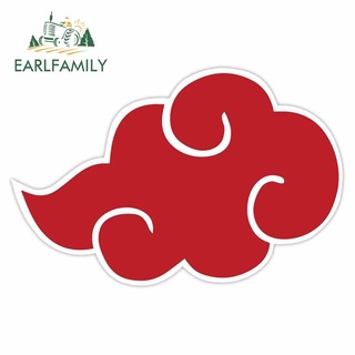 Earlfamily สติกเกอร์ไวนิล กันน้ํา กันรอยขีดข่วน ลาย Ninja Akatsuki ขนาด 13 ซม. x 12.4 ซม. สําหรับติดตกแต่งประตูรถยนต์ แล็ปท็อป