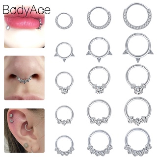 Bodyace จิวเจาะจมูก สเตนเลส 6 8 10 มม. 1 ชิ้น