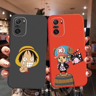 เคสโทรศัพท์มือถือ ขอบสี่เหลี่ยม ลาย One Piece Chopper Luffy สําหรับ Xiaomi Redmi Note 10 Pro 9S 9A POCO X3 NFC M3 Pro 5G