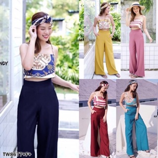 ✨NEW✨ Set 2 ชิ้น เสื้อสายเดี่ยวทรงครอป ผ้าสกูบ้า
