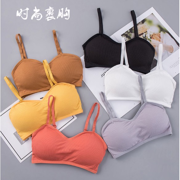 ภาพสินค้า068 มาใหม่  ชุดชั้นในเซ็กซี่ มีหลายสีให้เลือก ใหม่การออกแบบผ้าด้าย sport bra สายรัดที่สามารถปรับได้ จากร้าน cok.popular บน Shopee ภาพที่ 7
