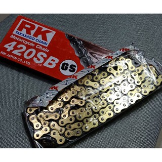 โซ่อาร์เค RK โซ่ 420SB-120 สีทอง แท้ร้อยเปอร์เซ็น