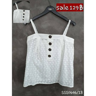 เสื้อสายเดี่ยว ผ้าลูกไม้ SSS0646/18