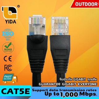 สายแลน YIDA Network LAN cable CAT5E Outdoor UTP เข้าหัวพร้อมใช้งาน ความยาว 20-100เมตร(CAT5O-xxM)