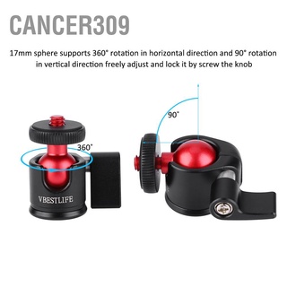 Cancer309 VBESTLIFE Metal 360 Degree Swivel Mini Ball Head 1/4" Screw Mount for DSLR Camera Fill Light