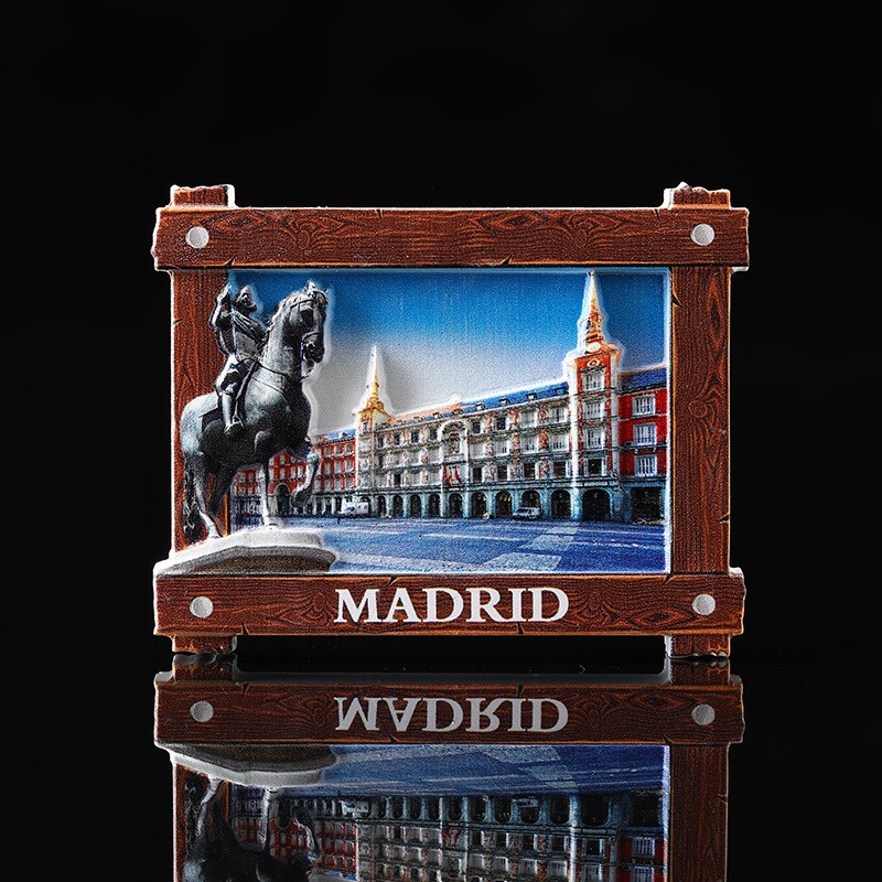 แม่เหล็กติดตู้เย็น-กรอบรูปเรซิ่น-รูปนักท่องเที่ยวมาดริด-แบบสร้างสรรค์-สําหรับตกแต่งบ้าน-สเปน-ท่องเที่ยว