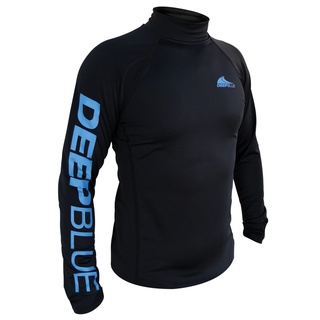 เสื้อแขนยาวDeep Blue Icon Rash Guard Black