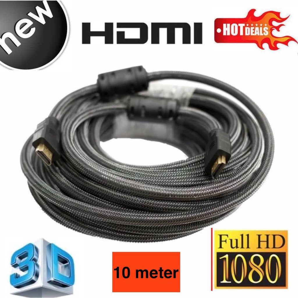 สาย-tv-hdmi-1-8-เมตร-3เมตร-5เมตร-10เมตร-สายถักรุ่น-hdmi-1-8m-3m-5m-10m-cable-3d-full-hd-1080p