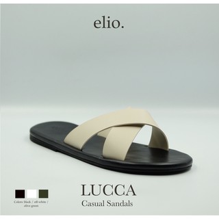 “ELORGL” ลด 65. elio originals - รองเท้าแตะ รุ่น Lucca (unisex) สีขาว OFF-WHITE