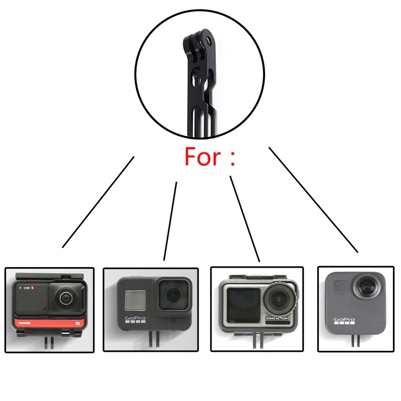 ขาตั้งกล้องเซลฟี่-อลูมิเนียม-สีดํา-สําหรับ-insta360-one-r-x-gopro-max-dji-osmo