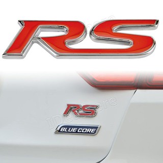 สินค้า ✨Jacansi✨ สติกเกอร์โลหะติดรถ ลาย RS สีแดง 1 ชิ้น