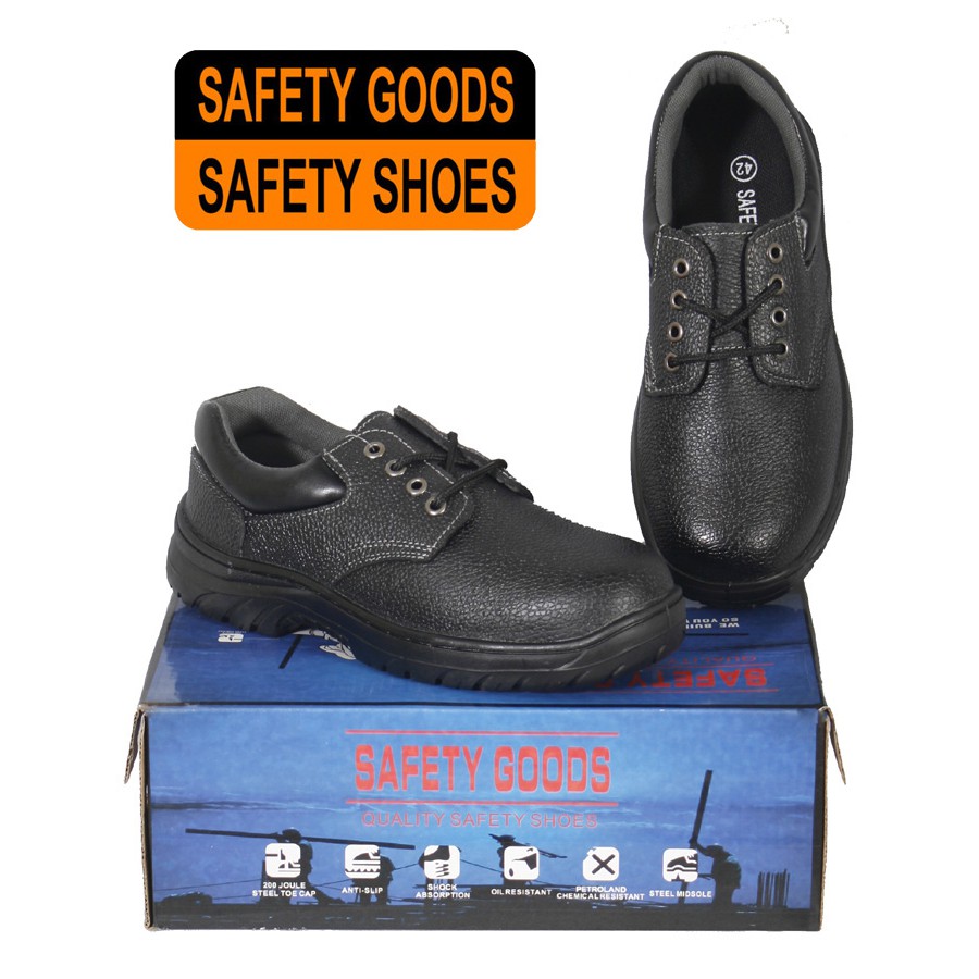ภาพหน้าปกสินค้ารองเท้าเซฟตี้ หนังแท้ SAFETY GOODS 024 สวย คุณภาพดี รองเท้า เซฟตี้ รองเท้าหัวเหล็ก safety shoes