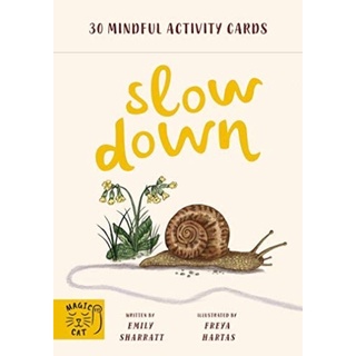 [การ์ดแท้✅] Slow Down 30 mindful activity cards 50 หนังสือ and be here now the little box book of joy oracle card