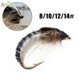 【Anna】1 X Realistic Nymph Scud Fly For Trout Fishing Artificial Insect Lure Scud Worm【Sport & Motors】