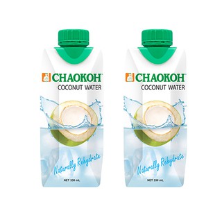 CHAOKOH น้ำมะพร้าว 100% ตราชาวเกาะ ขนาด 300 ml  (2กล่อง)