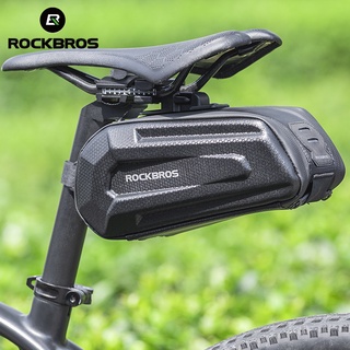 Rockbros กระเป๋าติดอานนั่งจักรยาน แบบแข็ง มีซิปคู่ กันน้ํา จุของได้เยอะ 1.7 ลิตร อุปกรณ์เสริม สําหรับจักรยานเสือภูเขา