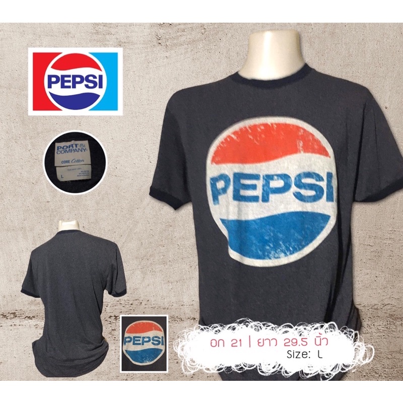 เสื้อลายpepsi-เสื้อยืดusa-งานสะสม-มือสอง