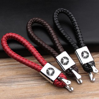 สินค้า Mercedes-Benz Hand Woven Rope Car Key Chain With Logo Zinc Alloy +PU Leather
