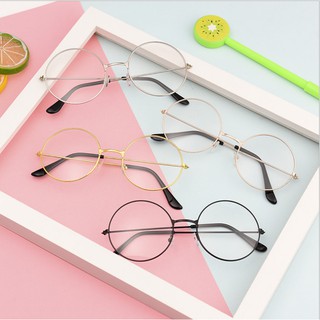 สินค้า 22001Fashion glasses แว่นตา แว่นแฟชั่น ทรงกลม (ถนอมสายตา)