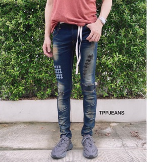 ภาพหน้าปกสินค้า็HD Skinny Jeans กางเกงยีนส์ชายทรงสกินนี่สีบลูฟอกสนิม แต่งขาด ผ้ายืด ใส่สบาย Size 28-34 รับชำระปลายทาง ซึ่งคุณอาจชอบสินค้านี้