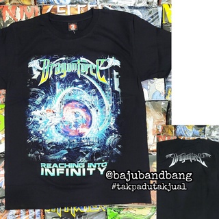 เสื้อยืด พิมพ์ลาย Dragonforce Reaching Into Infinity Baju Band สไตล์วินเทจ | ร็อคร้อน | ร็อคใช่ | 1643 ผ้าฝ้าย 100% ลายว