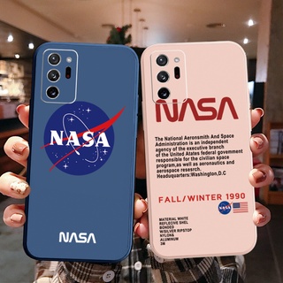 เคสโทรศัพท์มือถือ ขอบสี่เหลี่ยม ลาย NASA สําหรับ Samsung Galaxy Note 20 Ultra A30 A20 A50S A10 A12 M12 M10