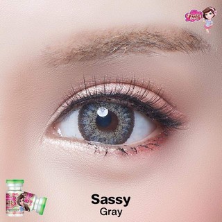 Sassy Gray (1) Pretty Doll บิ๊กอาย สีเทา บิ๊กอายสีเทา เทา คอนแทคเลนส์ โทนฝรั่ง 3 tone ตาโต ทรีโทน คอนแทคเลนส์ สายตาสั้น