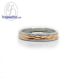 Finejewelthai-แหวนเงิน-เงินแท้925-ชุบทอง-ชุบพิ้งค์โกลด์-Silver-Ring-R133700wg-g/ pg (ราคาต่อวง เลือกสีตัวเรือนได้)