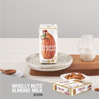 โฮลี่ นัทส์ นมอัลมอนด์ ขนาด 180ml x pack of 3x12 (Almond Milk Wholly Nuts Brand)