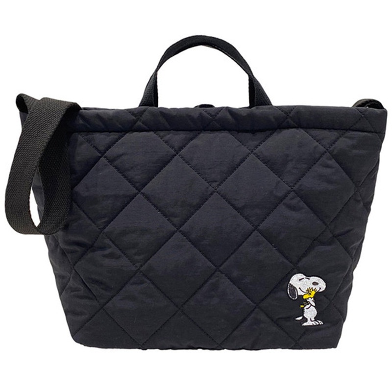 ภาพหน้าปกสินค้ากระเป๋าถือ กระเป๋าสะพายไหล่ จุของได้เยอะ ปักลายการ์ตูน Snoopy สําหรับผู้หญิง