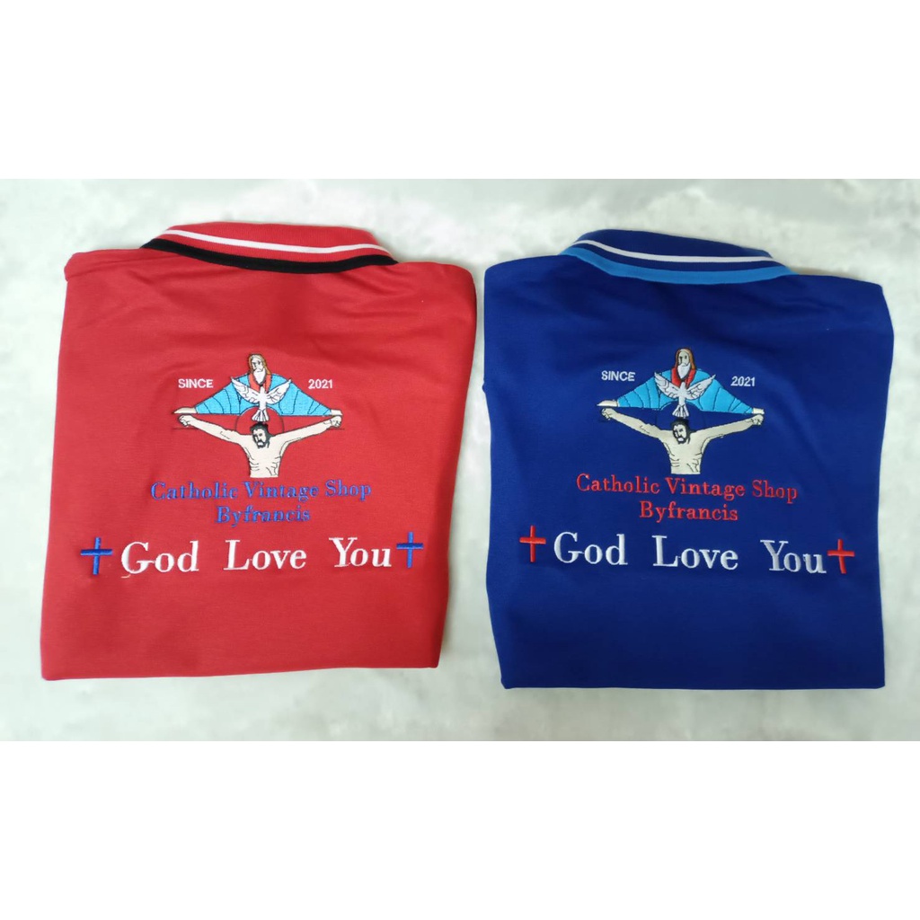 เสื้อโปโล-polo-t-shirt-แฟนคลับร้าน-อักษร-god-love-you-คริสต์