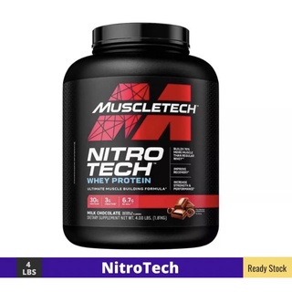 Muscletech - Nitro Tech 4lbs  Nitrotech เวย์โปรตีน เพิ่มกล้ามเนื้อ ลดไขมัน ขนาด 4 ปอนด์