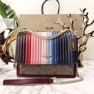 (แท้ 💯%‼) COACH KLARE CROSSBODY WITH RAINBOW LINEAR QUILTING