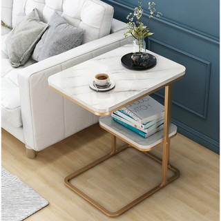 O2H โต๊ะข้างโซฟา โต๊ะวางของ รุ่นH81 เหลี่ยม (ลดพิเศษมีตำหนิ เช่นขอบโต๊ะถลอก สีทองด่าง)