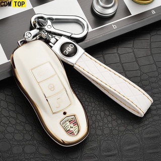 porsche-เคสกุญแจรีโมทรถยนต์-tpu-สําหรับ-taycan-911-macan-boxser