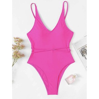 New Shein shocking pink onepiece พร้อมส่ง