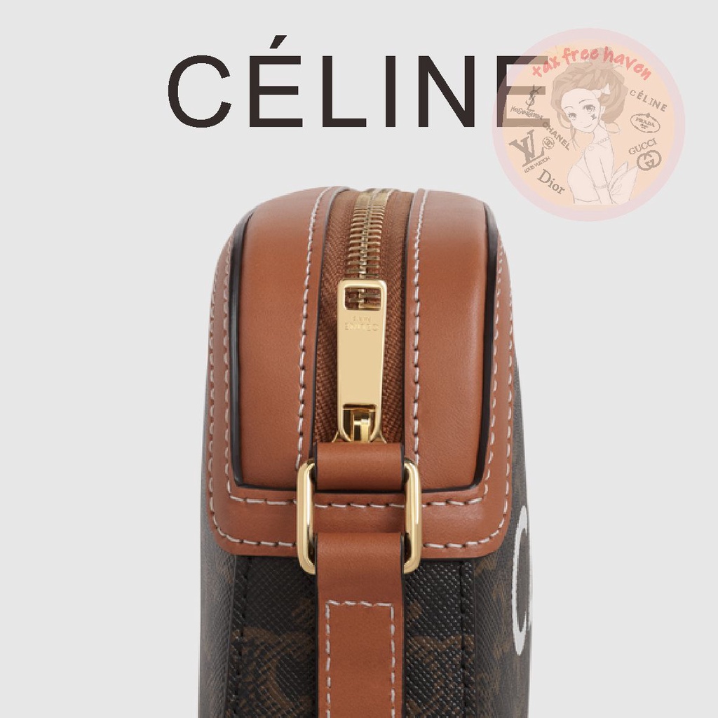 shopee-ราคาถูกสุดๆ-ของแท้-100-celine-brand-new-small-logo-print-camera-bag