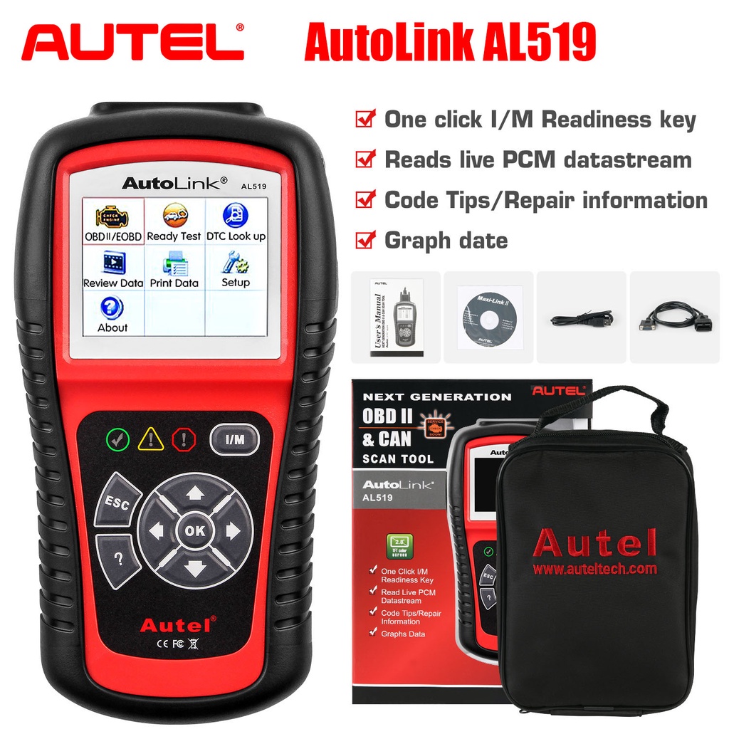 Autel AutoLink AL519 รถยนต์ OBD2 สแกนเนอร์, โหมดปรับปรุงแบบคลาสสิก ...