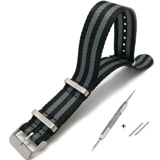 ภาพหน้าปกสินค้าSeat Belt NATO Nylon Strap สายนาโต้เนื้อผ้านุ่มลื่น ลาย James Bond ที่เกี่ยวข้อง