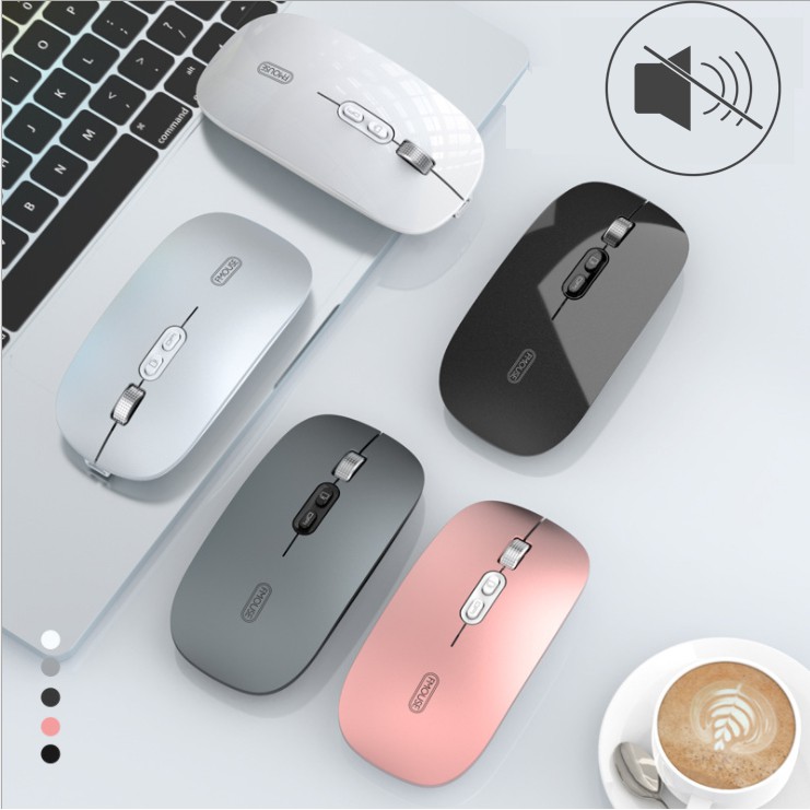 ภาพหน้าปกสินค้าเมาส์ไร้สาย MI wireless mouse Bluetooth mouse เมาส์บลูทูธ มีแบตในตัว เมาส์
