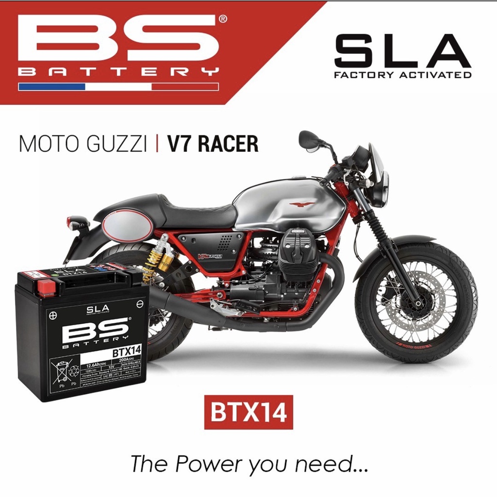 แบต BMW R1250GS ADV,R9T, BS Battery รุ่น BTX14 (FA) SLA, 12VDC 12.6Ah ...