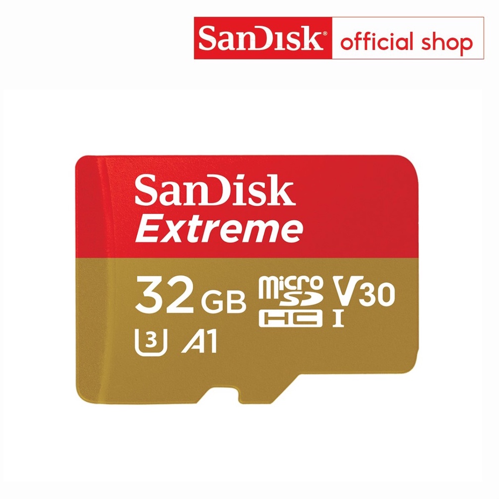 ภาพหน้าปกสินค้าSanDisk Extreme micro SD 32GB ความเร็ว อ่าน 100MB/s เขียน 60MB/s (SDSQXAF-032G-GN6MN) จากร้าน sandisk_thailand_officialshop บน Shopee