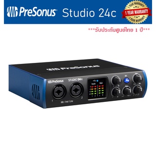 Presonus Studio 24c PreSonus. 2-in/2-out USB-C Audio Interfaceอินเตอร์เฟสทำเพลงในรูปแบบ 24 บิท รับประกันศูนย์