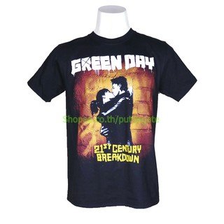 เสื้อยืดสีขาวเสื้อวง Green Day เสื้อไซส์ยุโรป กรีนเดย์ PTA1048 เสื้อวงดังๆ วินเทจS-4XL