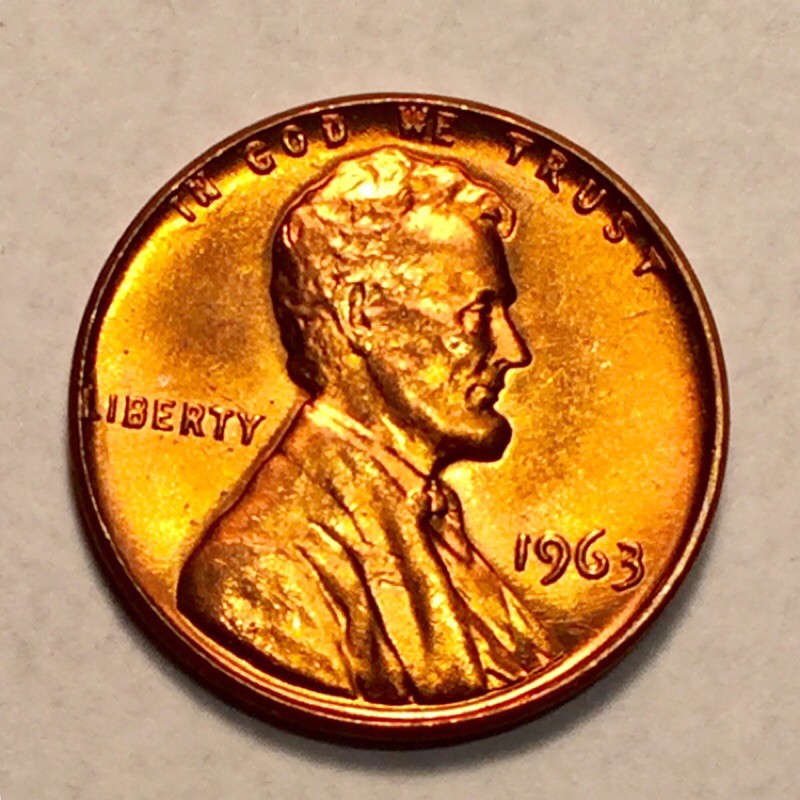 เหรียญus-lincoln-memorial-cent-ปี1963-2508