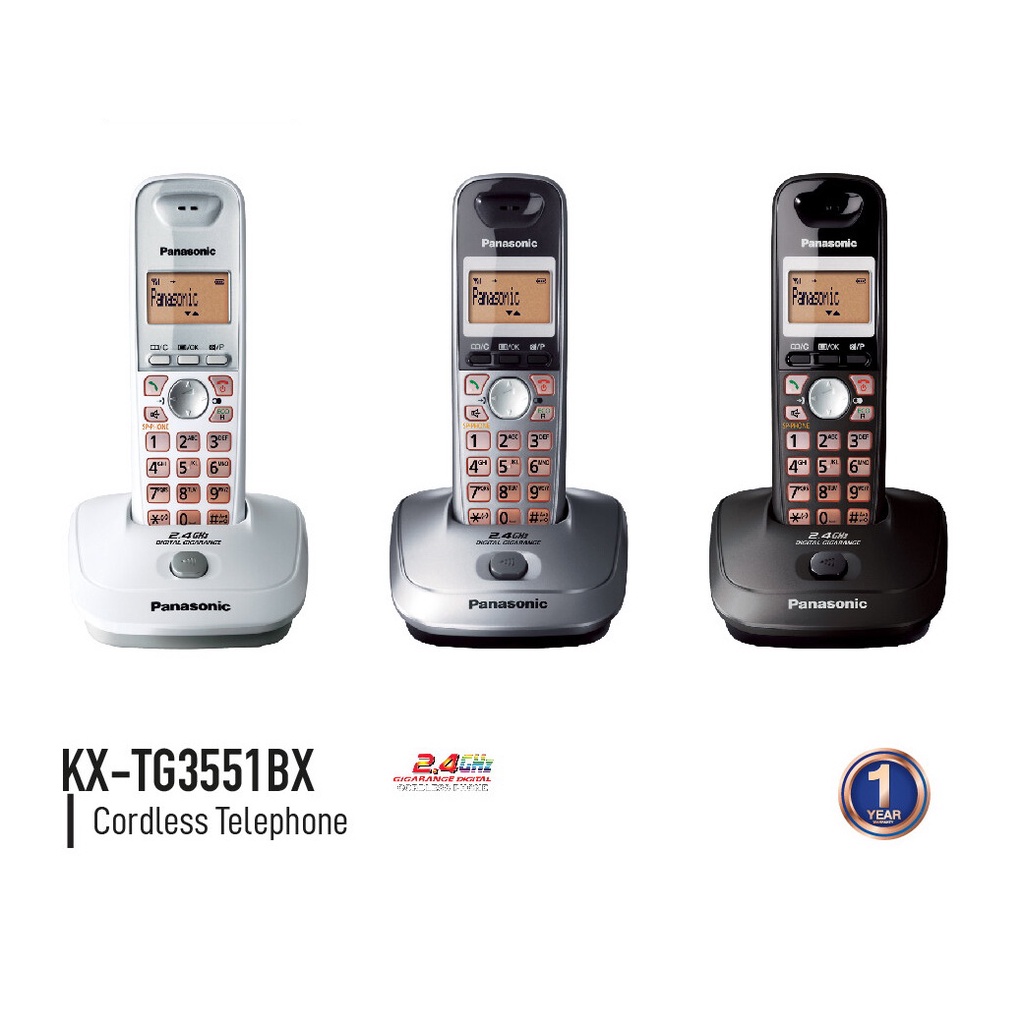 ภาพหน้าปกสินค้าโทรศัพท์ไร้สาย PANASONIC KX-TG3551BX รับประกันศูนย์ PANASONIC 1 ปี KX-TG3551 จากร้าน siam_oa4978080 บน Shopee