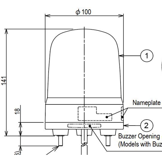 ไฟหมุน-led-พร้อมเสียงไซเรน-warning-light-ไฟฉุกเฉิน-ไฟไซเรน-เตือนภัย-patlite-220v-240v-ac-3w-สีแดง-หรือ-สีเหลือง