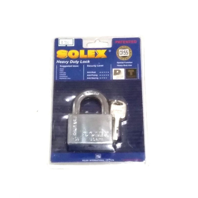 กุญแจsolex-55มม-กุญแจสายยูโซเล็กซ์-รุ่นเอ็กซ์ตร้าพลัส-พรีเมี่ยม-55-มม